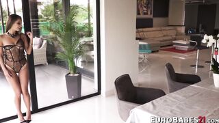 EuroBabes21.com - Natural tits euro teen double penetrated after a deepthroat blowjob