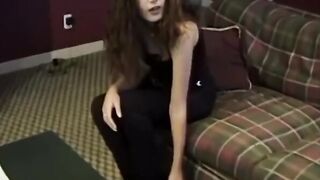 Slim voluptuous teen with hairy pussy has her pussy fucked