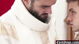 Marcus Rivers enjoying the fat head of Jack Aries cock pushing into his ass