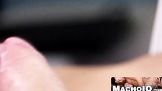 MachoIO.com - Solo Latin tattooed guy Urbano masturbates his big cock