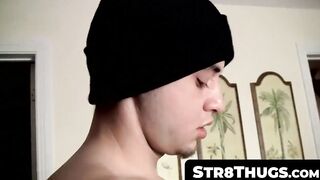 Str8Thugs.com - Former high school jock and straight thug Cage masturbating in solo s