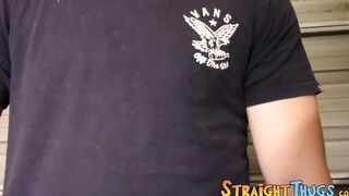 Straight thug have nice session of stroking his penis