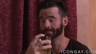 Ebony bottom guy takes it up the rear from hung white stud