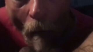 Truck Stop Cock Sucking with a Daddy Bear