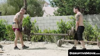 DisruptiveMovie.com - Muscular Daddy Ty Roderick pounded hard by sexy bear Isaac X in