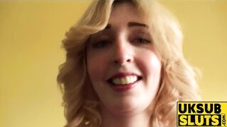 UKSubSluts.com - Blonde Jessica Jensen's submissive slut role with big cocks