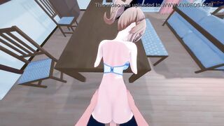 Jean gets pov banged on a table before taking doggy style