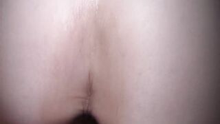 Cum cummed into bushy wifes cunt and butt
