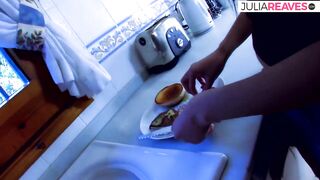 He cooks for her and he can then pounded her