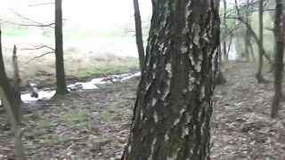 Hottie Anal Waldtour mit geilen Blondine