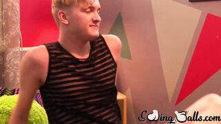 Straight Oliver Tucker poses and then gets to stimulate his ass and cock
