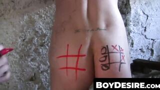 BoyDesire.com - Bound twink's intense raw hardcore fucking and creamy finale