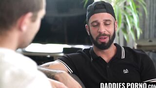 DaddiesPorno.com - Stepdad giving tips and training his son for a good fuck