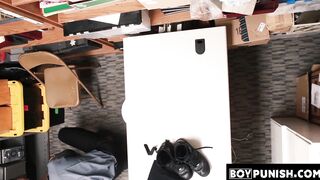 BoyPunish.com - Raw fucked chocolate thief's fingering and cumshot while being intens