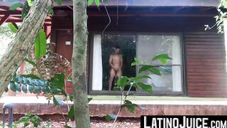 LatinoJuice.com - Alluring teen Leo masturbates alone his hot throbbing cock