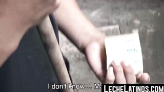 LecheLatinos.com - Young straight Latino sucks big dick and takes a raw POV pounding