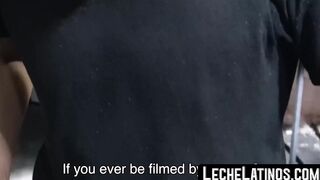 LecheLatinos.com - Young straight Latino sucks big dick and takes a raw POV pounding