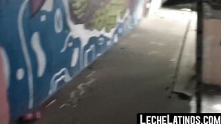 LecheLatinos.com - Young straight Latino sucks big dick and takes a raw POV pounding