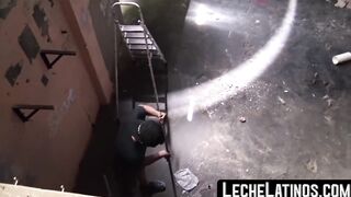 LecheLatinos.com - Young straight Latino sucks big dick and takes a raw POV pounding