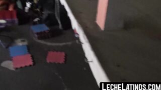 LecheLatinos.com - Young straight Latino sucks big dick and takes a raw POV pounding