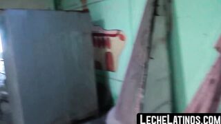 LecheLatinos.com - Young straight Latino sucks big dick and takes a raw POV pounding