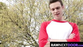 RawNextDoor.com - Brandon Moore jerks off as Scotty Zee fucks the cum out of him