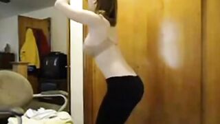 Webcam Girl Lotions Her Huge Tits
