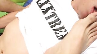 Slim cock suckers take turn boning each other hard and fast