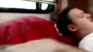 Amateurs have good time lying next to each other jerking off
