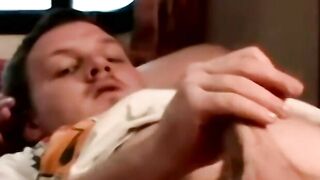 Amateurs have good time lying next to each other jerking off