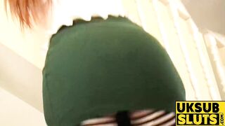 UKSubSluts.com - Redhead Sabrina Jay's deepthroat and hard fucking session