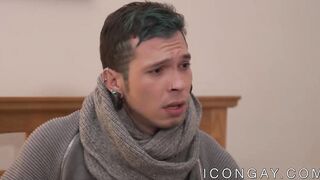 Luscious young Michael Delray anally slams Gabriel Alanzo