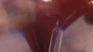 PussyCatsLatex.com - Anastasia's latex toying with leather mistress