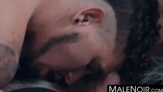 MaleNoir.com - Trey Donovan bangs his tattooed buddy hard and raw with big black cock