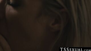 TSSexual.com - Aubrey Kate's doggystyle fucking with a horny hunk ends in a cum explo