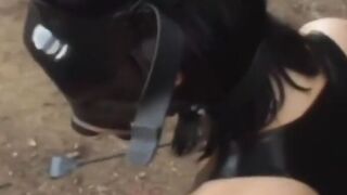 PussyCatsLatex.com - Outdoor latex domination and submission play