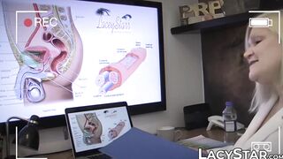 Doctor Lacey Starr treats her patient with strapon fuck