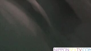 NipponSexTV.com - Hairy Japanese exhibitionist pisses on hidden voyeur cam