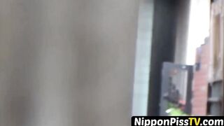 NipponPissTV.com - Deviant Japanese babes pissing on each other with love openly