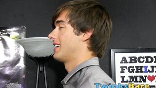 Horny blond teenage homosexual gets spanked and fucked