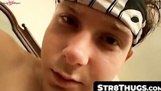 Str8Thugs.com - Thug Billy working out a load of hot jizz out of his cock in solo ses