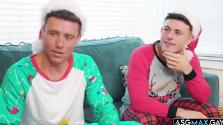 Christmas sex with three horny studs watch this