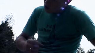 Hardcore chainsmoking and cock jerking by horny Devon and two other bad studs