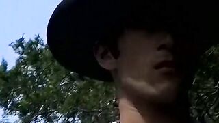 Hardcore chainsmoking and cock jerking by horny Devon and two other bad studs
