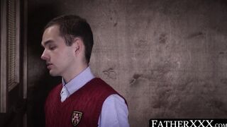 FatherXXX.com - Mature priest of the cloth fucks a young confessor's ass raw and with