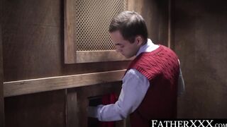 FatherXXX.com - Mature priest of the cloth fucks a young confessor's ass raw and with