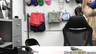 Shoplifter Sofi caught and punished hard