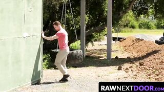 RawNextDoor.com - Markie More showers Mark Long's virgin asshole with his hot load