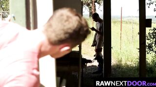 RawNextDoor.com - Markie More showers Mark Long's virgin asshole with his hot load