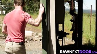RawNextDoor.com - Markie More showers Mark Long's virgin asshole with his hot load